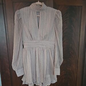 Ina - Pale Pink Long Sleeve Dress - Size Small